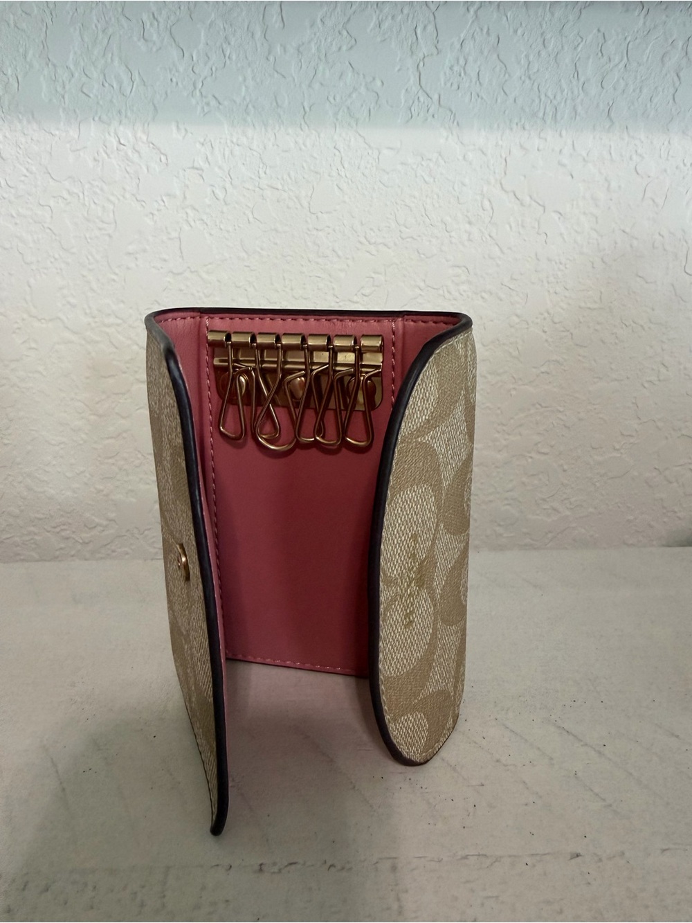 Coach 6 ring key holder case wallet